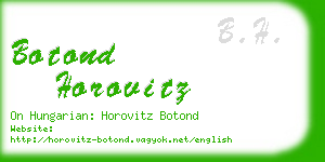 botond horovitz business card